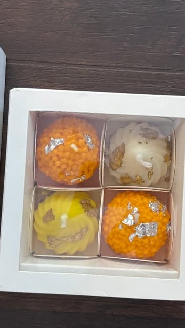2. Artisan Indian Sweet Laddu Candles